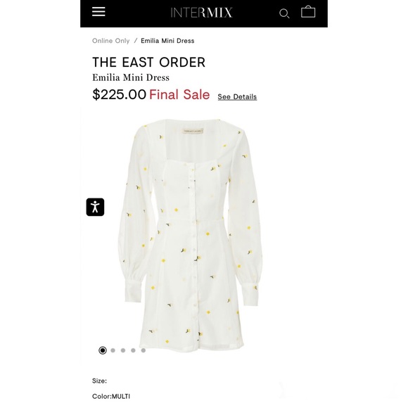 NWT Designer Dress Embroidered Mini Long Sleeves Party Cocktail Gift - Picture 7 of 7